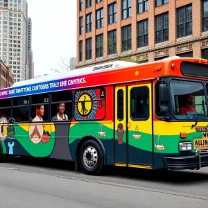 A commemorative bus honoring civil rights leaders in Atlanta