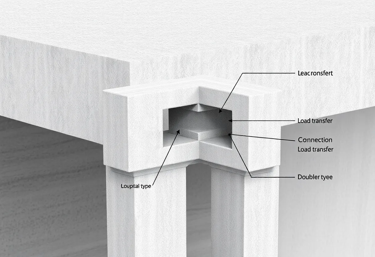 Diagram of Double-Tee Shear Connection