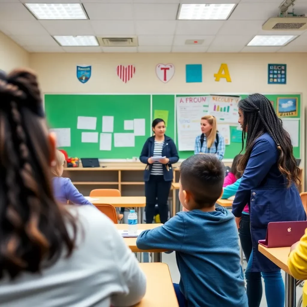 Classroom environment showcasing safety measures