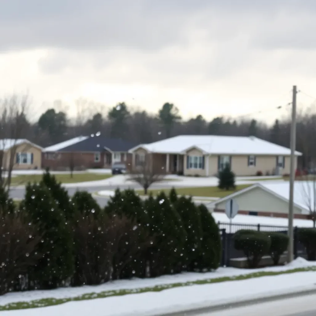 Chilly winter weather in Georgia with overcast skies