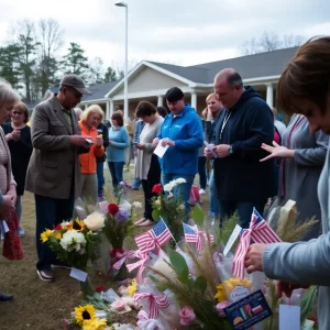 People gathering to honor Jimmy Carter at a memorial event