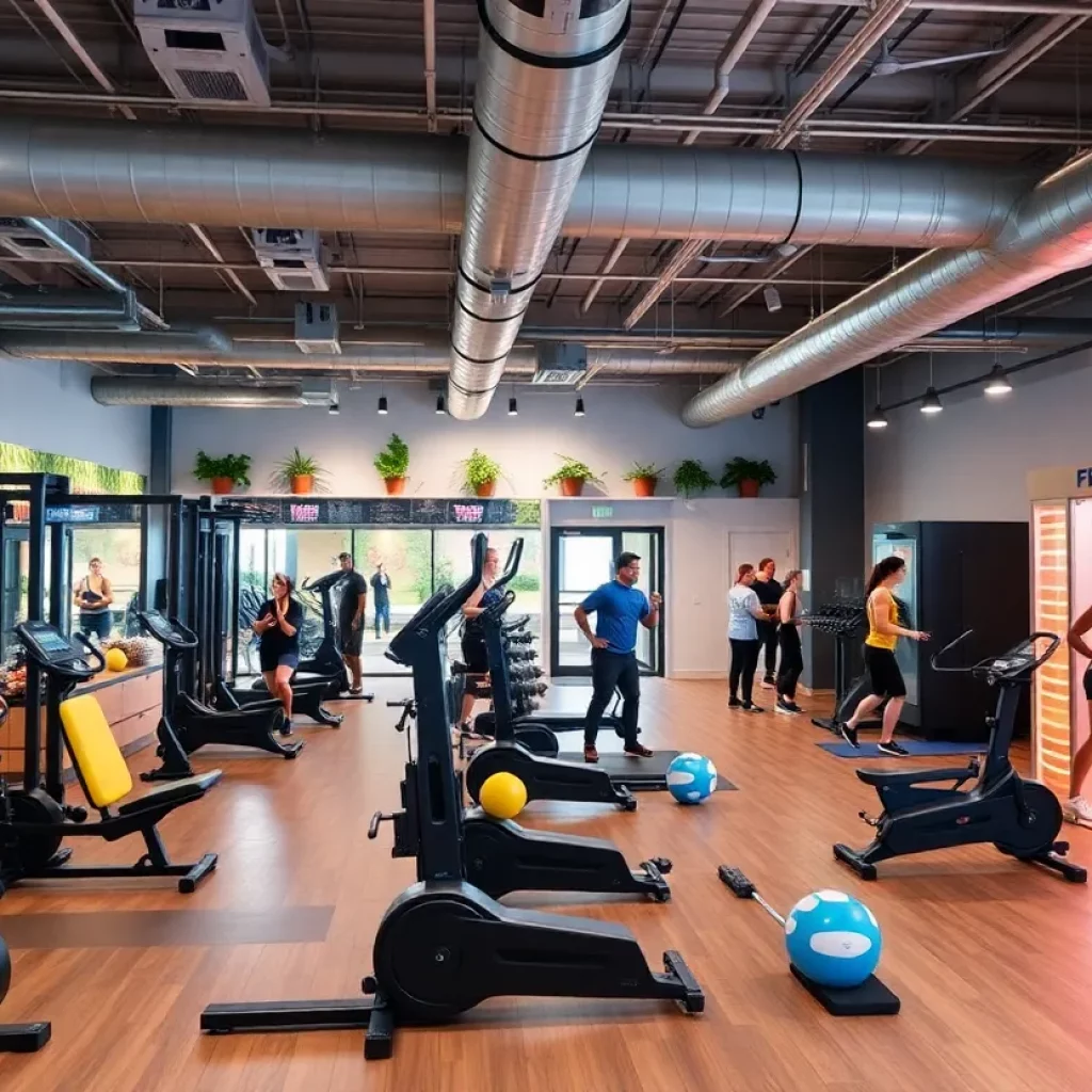 Interior view of the new Carbon Performance fitness club in Atlanta