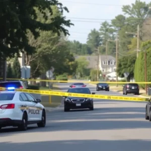 Police investigation at the site of a shooting in northwest Atlanta