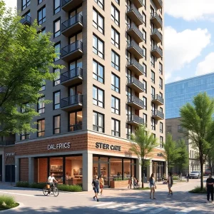 Rendering of Urba ATL apartment and retail development in Atlanta