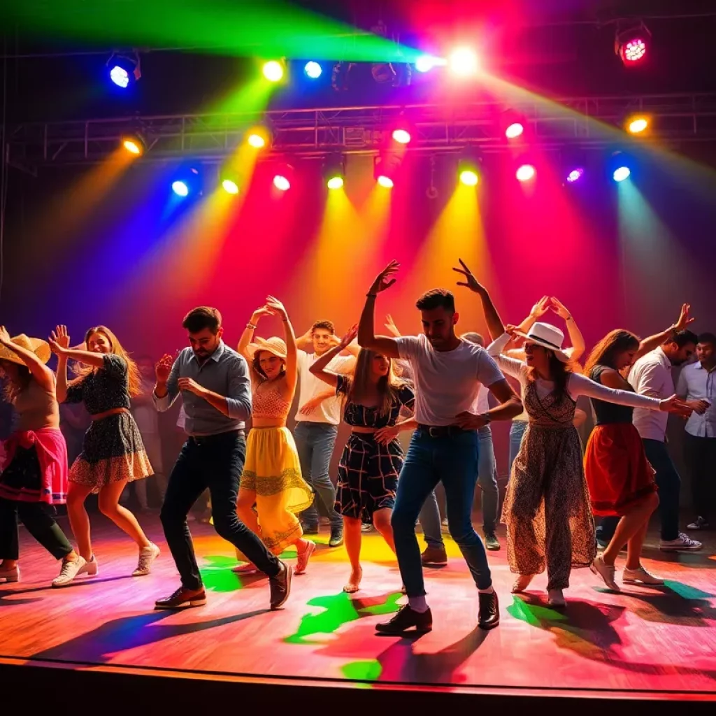 Dancers from Alvin Ailey American Dance Theater performing at the Fox Theatre