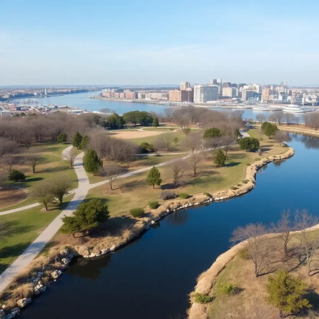 A view of Shirley Clarke Franklin Park showcasing trails and natural beauty.