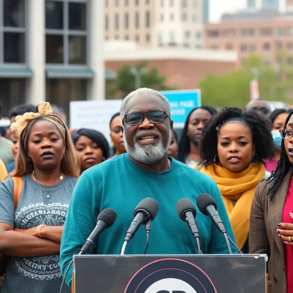 Press conference in Atlanta addressing federal workers' issues