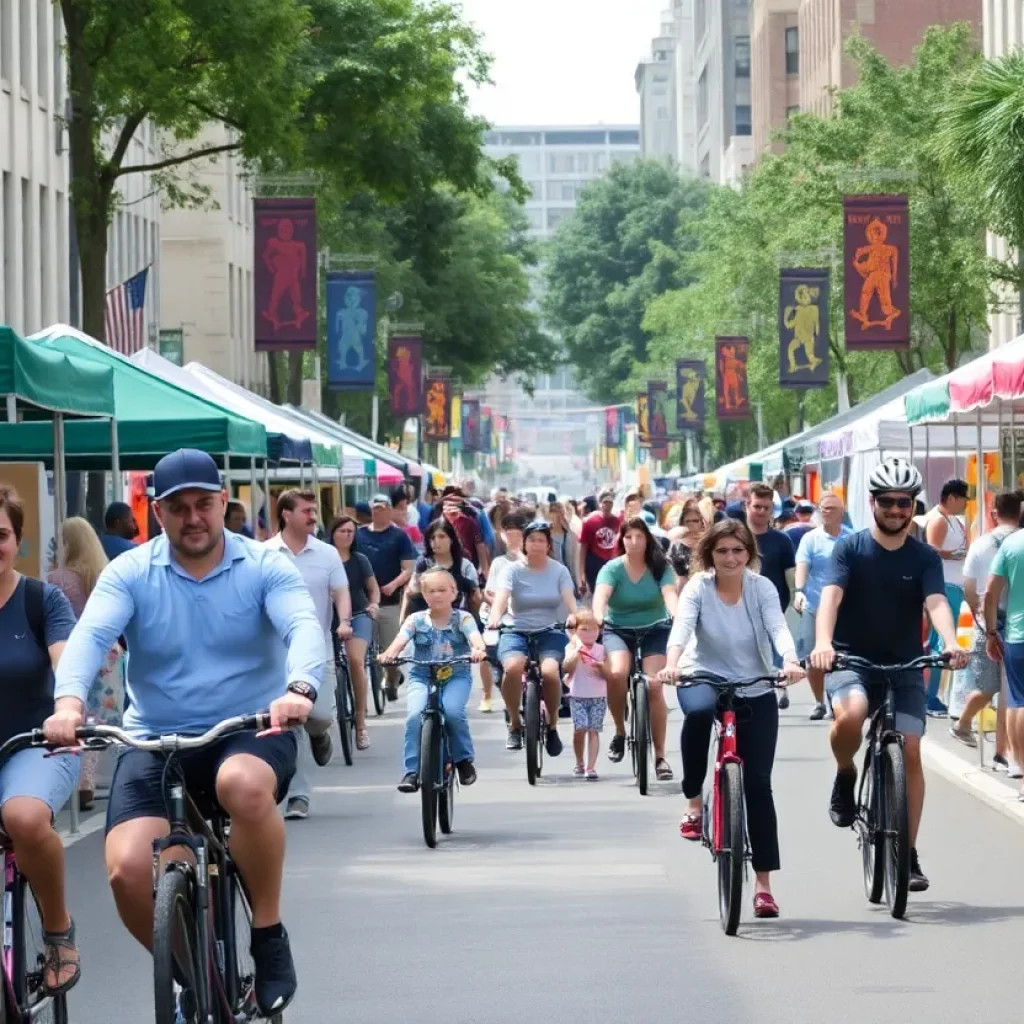 Festival-goers enjoying Atlanta Streets Alive 2025