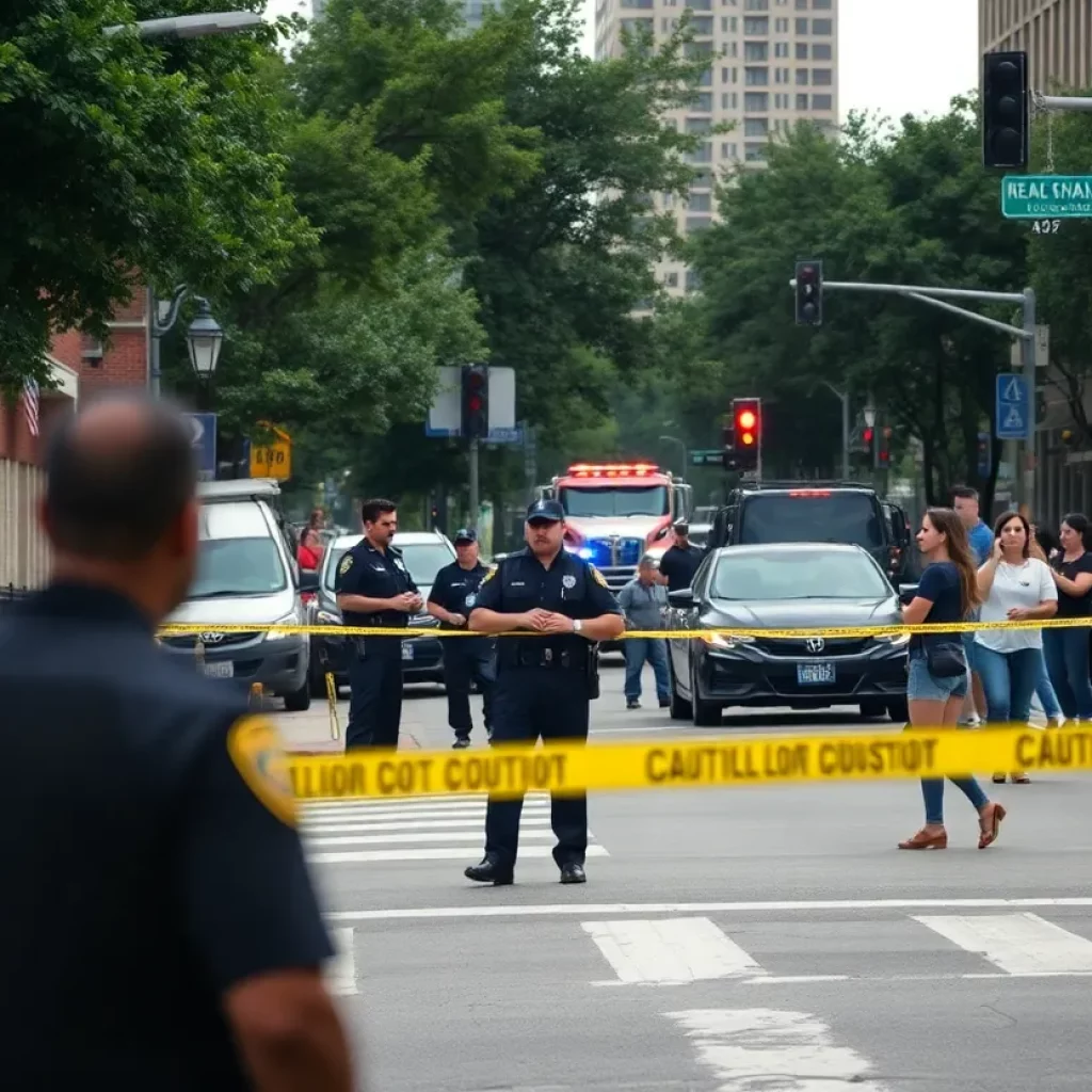 Police investigating a shooting scene in Atlanta