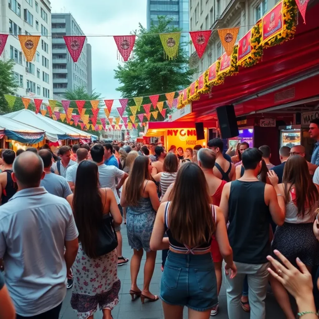 Crowd dancing at RnB Block Party in Atlanta