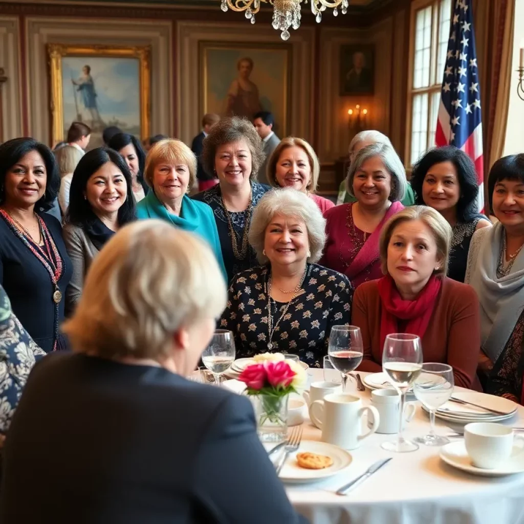 Women veterans and legislators at the breakfast event